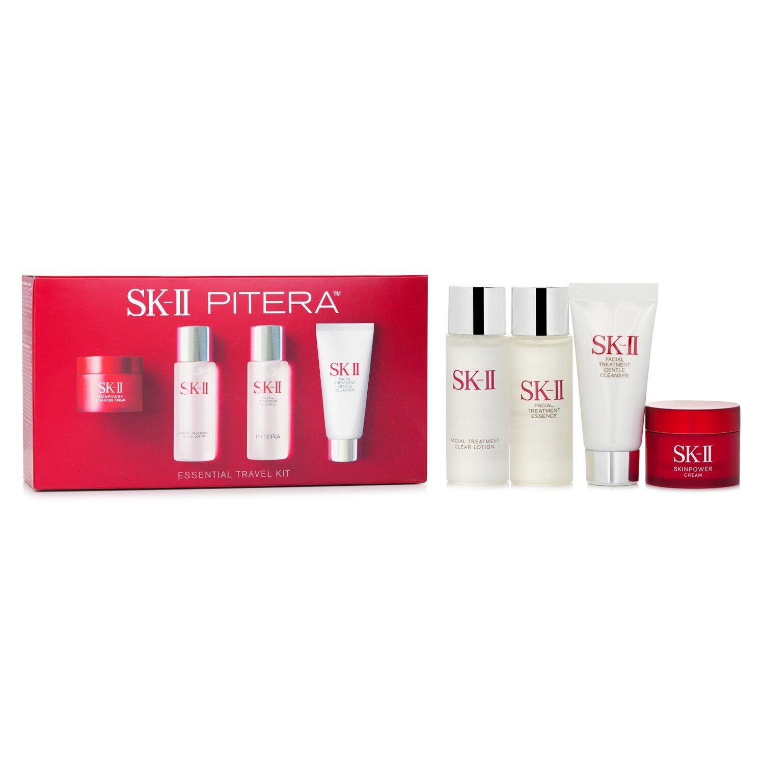 SK-II Essential Travel Kit Facial Treatment Essence Lotion Cleanser shops Power Cream